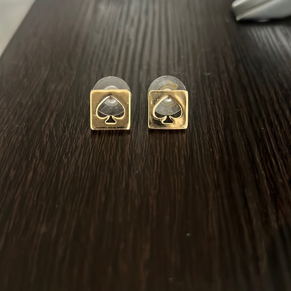 kate spade Jewelry - Kate Spade Iconic Gold Plated Studs with Cutout Spades